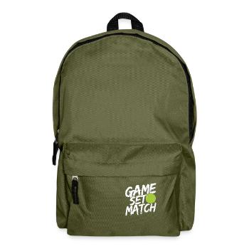 Tennisplatz Spruch Für Tennis - Rucksack - Olivgrün - Vorne