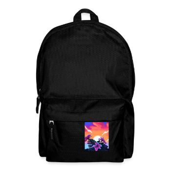 Synthwave Sun Hawaii Vaporwave Aesthetic - Backpack - black - Front