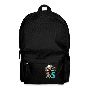 Bigfoot Party Supplies This Legend Just Turned 5 - Backpack - black - Front