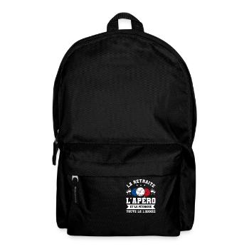 Le Retraite L'Apéro Et La Pétanque Toute Le - Sac à dos - noir - Devant