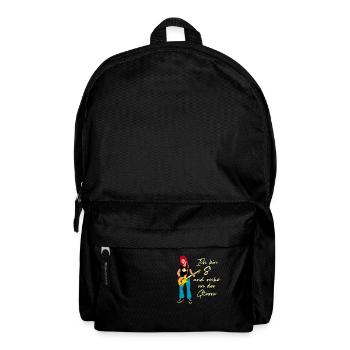 Ich bin 8 - Mädchen Gitarrist - Rucksack - Schwarz - Vorne