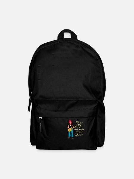 Ich bin 13 - Mädchen Gitarrist - Rucksack - Schwarz