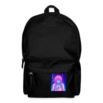 Pastel Aesthetic Sad Anime Girl - Backpack - black - Front