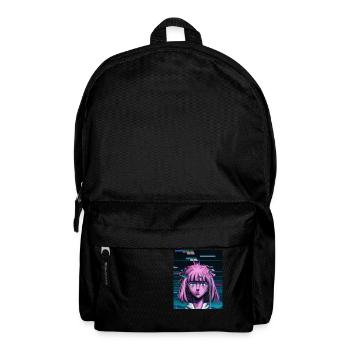 Pastel Aesthetic Sad Anime Girl - Backpack - black - Front