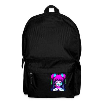 Pastel Aesthetic Sad Anime Girl - Backpack - black - Front