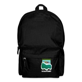 Schlafshirt Vogelmotiv Amsel Rotkehlchen Vogel Lie - Rucksack - Schwarz - Vorne