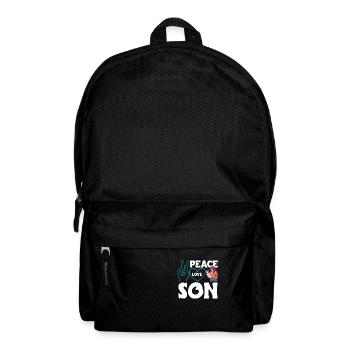 Peace Love Mom Son Boy - Backpack - black - Front