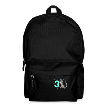 With Lemur - Children's birthday 3 years - Backpack - black - Front
