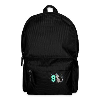 Avec lémurien - anniversaire des enfants 8 ans - Sac à dos - noir - Devant