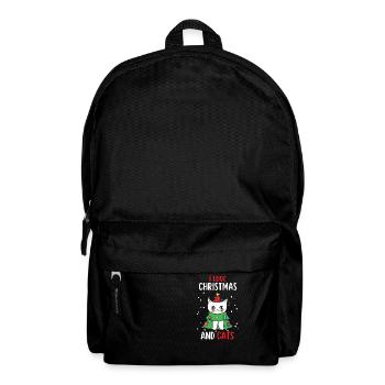 J’aime Noël et Chats Chat Noël - Sac à dos - noir - Devant