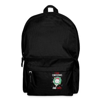 I Love Christmas and Cats Cat Christmas - Backpack - black - Front