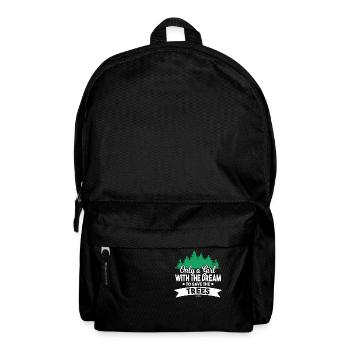 Wald Abenteuer Berge Bäume Naturschutz - Rucksack - Schwarz - Vorne