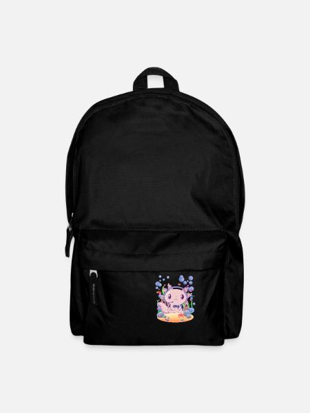 Axolotl zockt unter Wasser - Rucksack - Schwarz