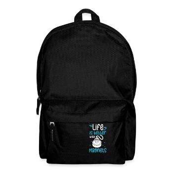 Magnetfischer Magnetangeln Schatzsuche - Rucksack - Schwarz - Vorne