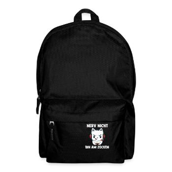Nerv Nicht Bin Am Zocken Katze - Computer Spiele - Rucksack - Schwarz - Vorne