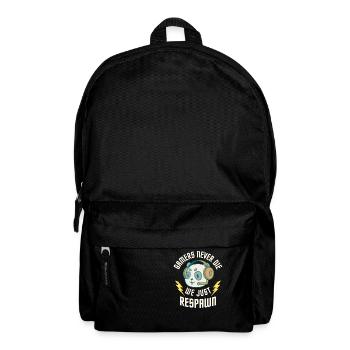Gamers Never Die - Gaming Pandabär - Computer - Rucksack - Schwarz - Vorne