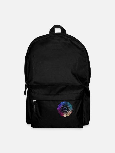 Waage Sternzeichen Symbol Mandala - Rucksack - Schwarz