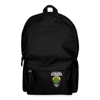 Frog Frog You Don't Need Always A Plan Just A Frog - Backpack - black - Front