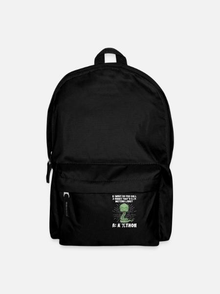 Python Schlange Pithon Pi Tag Symbol lustig Mathe - Rucksack - Schwarz