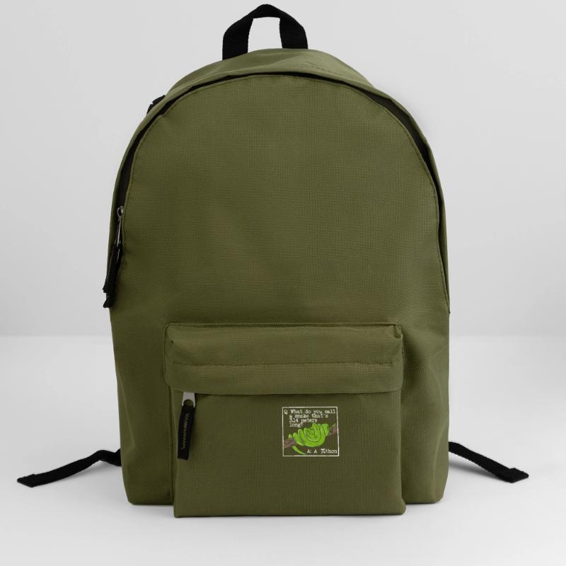 Python Snake Pithon Pi Tag Icon Funny Math Backpack