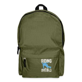 Snowboard Spruch für Snowboarder - Rucksack - Olivgrün - Vorne