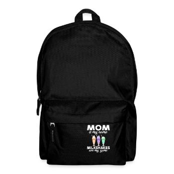 Ich liebe Milchshakes Milchshake Geschenk - Rucksack - Schwarz - Vorne