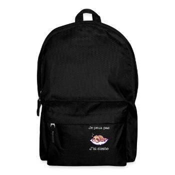Je peux pas j'ai sieste humour dormir - la flemme - Sac à dos - noir - Devant