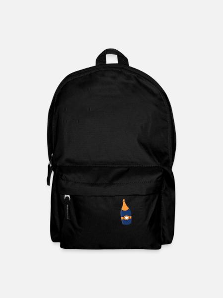 Sektflasche - Rucksack - Schwarz