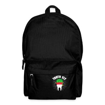Weihnachten Zahnarzt Zahnhygieniker Zahn Elfe Pass - Rucksack - Schwarz - Vorne
