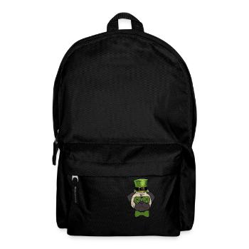 Leprechaun Hat Pug Pug Glasses St. Patrick's - Backpack - black - Front