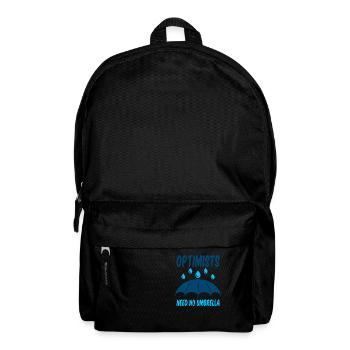 Optimists Need No Umbrella 2 - Backpack - black - Front