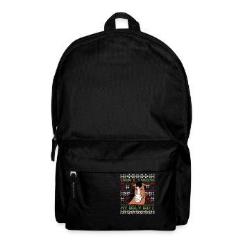 Dont Touch Ugly Brown Horse Rider Winter - Backpack - black - Front