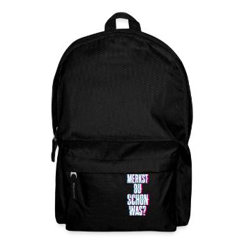 Merkst Du Schon Was - Festival Musik Party Techno - Rucksack - Schwarz - Vorne