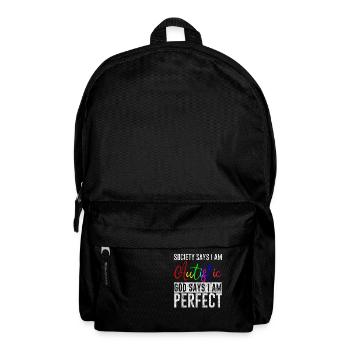 Society Says I Am Autistic, God Says I Am Perfect3 - Rucksack - Schwarz - Vorne