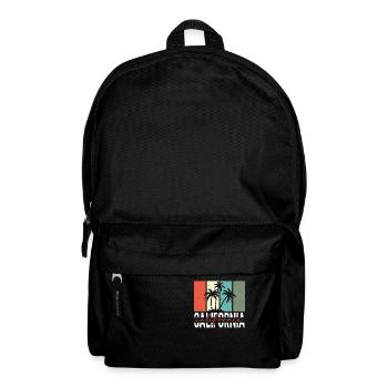 Kalifornische Sommersonne Palmen Strand Wasser - Rucksack - Schwarz - Vorne
