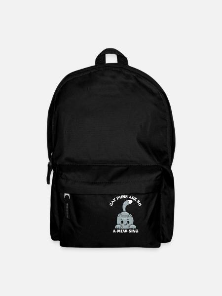 Cat puns are so amewsing Funny Animal Puns - Backpack - black