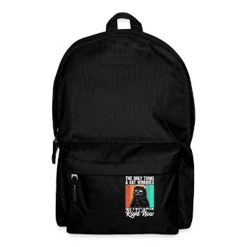 La seule chose qui inquiète un chat - Sac à dos - noir - Devant