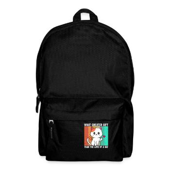 Welch Größeres Geschenk Als Die Liebe Einer Katze - Rucksack - Schwarz - Vorne