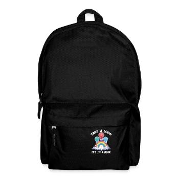 Take A Look It's A Book Retro Rainbow Reading - Rucksack - Schwarz - Vorne