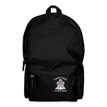 Take A Look It's A Book Retro Rainbow Reading - Rucksack - Schwarz - Vorne