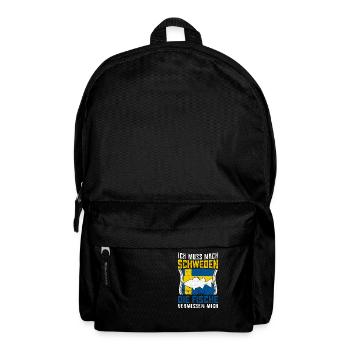 Ich muss nach Schweden Fische vermissen mich - Rucksack - Schwarz - Vorne