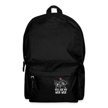 Cadeau de couple amoureux de chiens de la Saint-Valentin - Sac à dos - noir - Devant