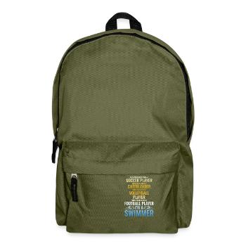 Lustiges Schwimmen Schwimmer - Rucksack - Olivgrün - Vorne