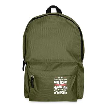 Ich bin eine OP-Krankenschwester, keine Magierin RN - Rucksack - Olivgrün - Vorne