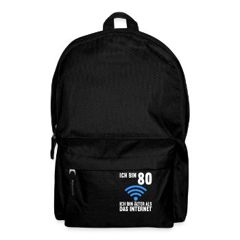 Ich bin 80 Ich bin älter als das Internet - Rucksack - Schwarz - Vorne