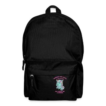 Pferde sind niedlich ich bin niedlich also bin ich - Rucksack - Schwarz - Vorne