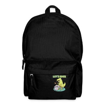 Grosse caisse T- Rex Dinosaure - Sac à dos - noir - Devant