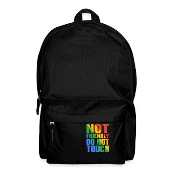 Not Friendly, Do Not Touch 17 - Backpack - black - Front