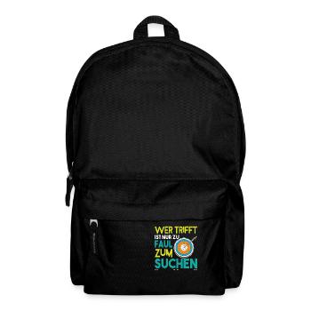 Wer Trifft Ist Nur Zu Faul Zum Suchen Bogensport - Rucksack - Schwarz - Vorne