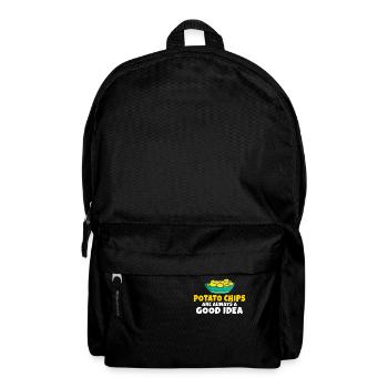 Kartoffelchips Geschenk - Rucksack - Schwarz - Vorne